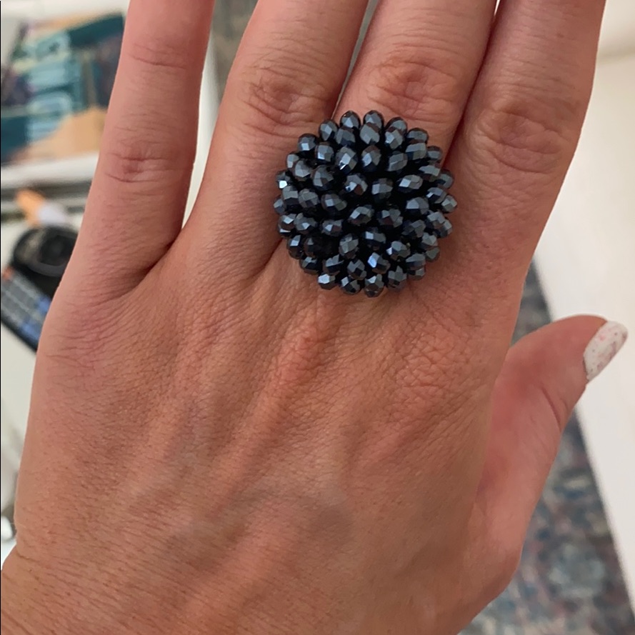 Blue Cluster Ring
